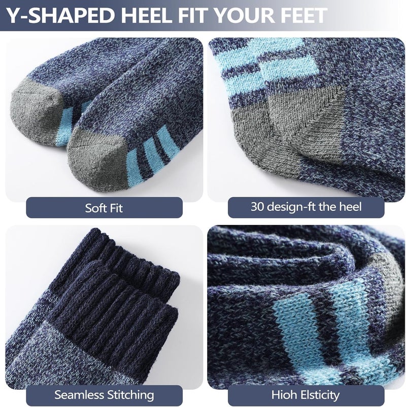 Pleneal Wool Socks for Women - Womens Winter Warm Wool Sock Men Cozy Knit Boots Socks for Women - Image 4